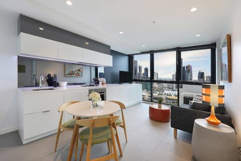 The Canvas Apartment Hotel — kitchen