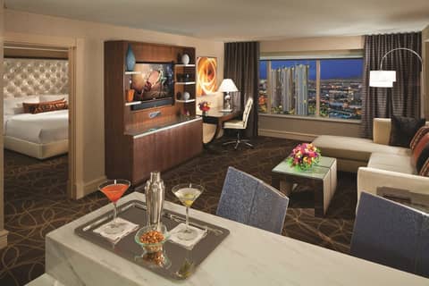 MGM Grand Hotel & Casino — room & living area