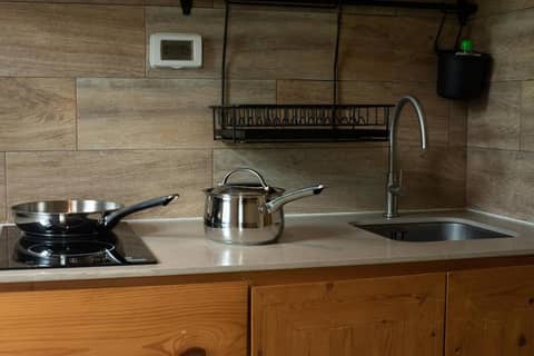 Tints of Blue Hotel — kitchen
