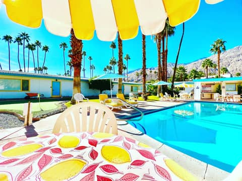 A PLACE IN THE SUN Hotel - ADULTS ONLY Big Units, 24h Heated Pool & Spa in 1 Acre Park Prime Location, DOG Friendly, TOP Midcentury Modern Boutique Hotel — recepcion & lobby