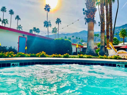 A PLACE IN THE SUN Hotel - ADULTS ONLY Big Units, 24h Heated Pool & Spa in 1 Acre Park Prime Location, DOG Friendly, TOP Midcentury Modern Boutique Hotel — recepcion & lobby