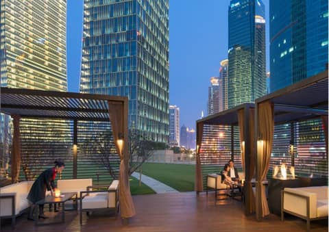 Mandarin Oriental Pudong, Shanghai — balance & terrace